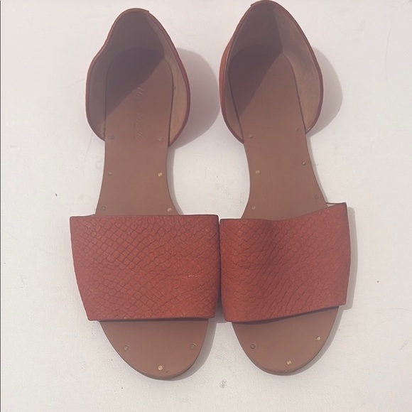 Madewell Thea Leather Dorsay Orange - Picture 2 of 7